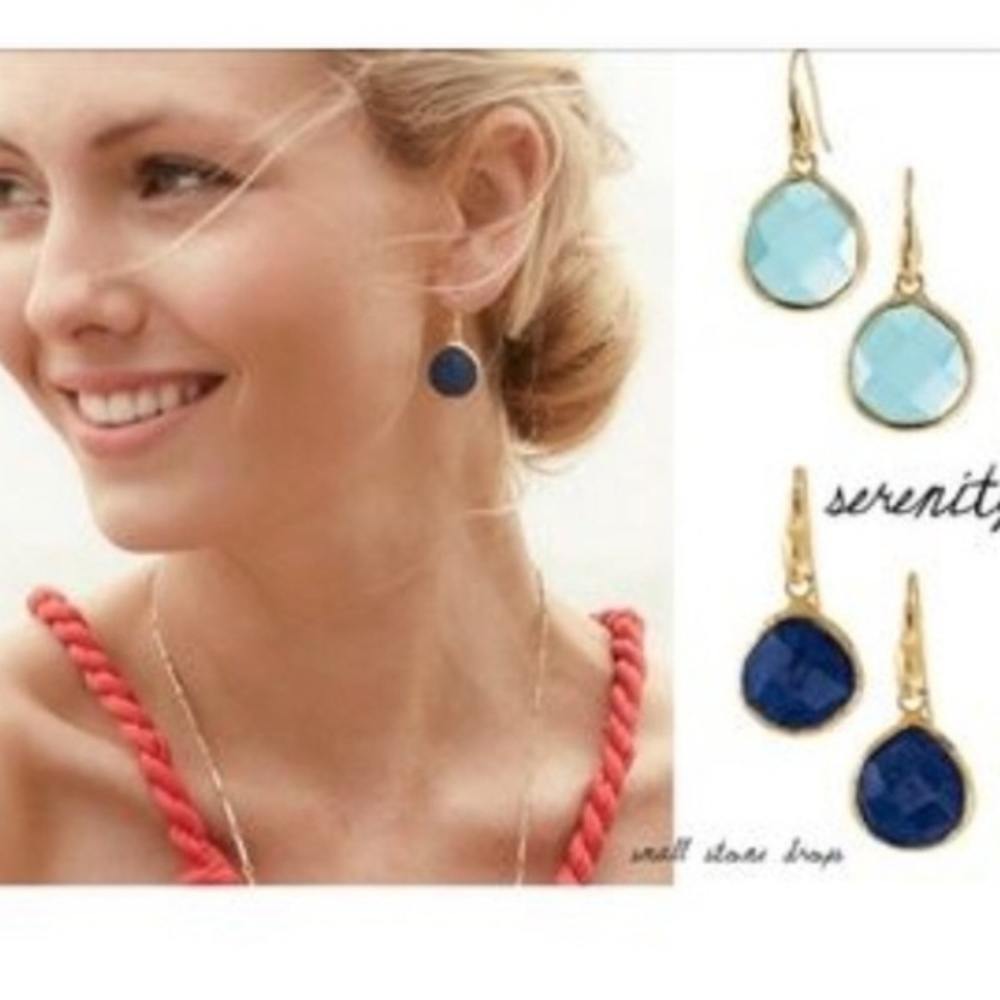 :: Stella & Dot Serenity Raspberry Drop Earrings - Picture 6 of 8